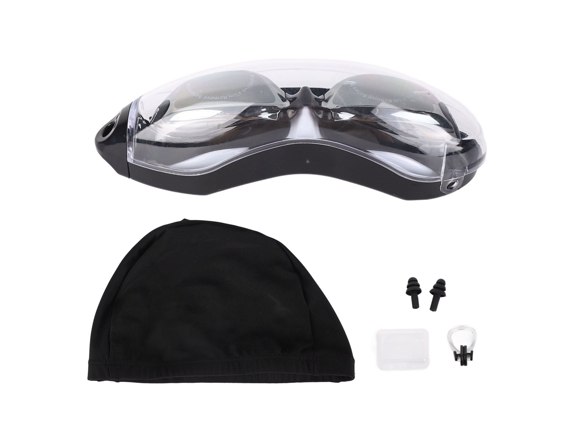 Kit De Gafas De Natación Antivaho Y A Prueba De Fugas Con Gorro, Casco, Almohadilla Nasal Y Estuche Para Adultos Y Jóvenes.