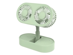 Ventilador De Mesa Plegable Con Motor Giratorio Doble, 3 Velocidades, Recargable Por Usb Para Uso En El Hogar, La Cocina, Camping Y Exteriores.