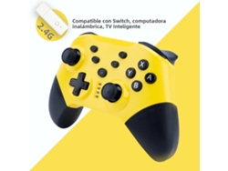 (2.4g Amarillo) Gamepad Con Motores De Vibración Duales, Se Puede Utilizar Como Control Remoto De Pc Win10.