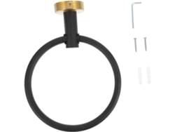 Negro Baño Cocina Juego Anillo Para Toallas