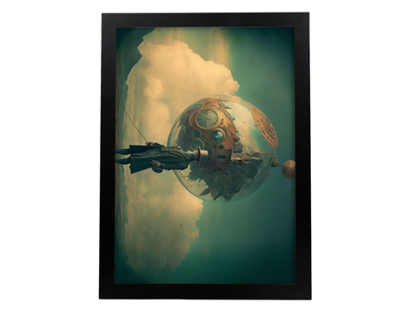 NACNIC Poster Perspectiva En Estilo Surrealismo Cinematográfico Ilustraciones Y Grabados De Historieta Abstracta Y Artística A4 Marcos Blancos