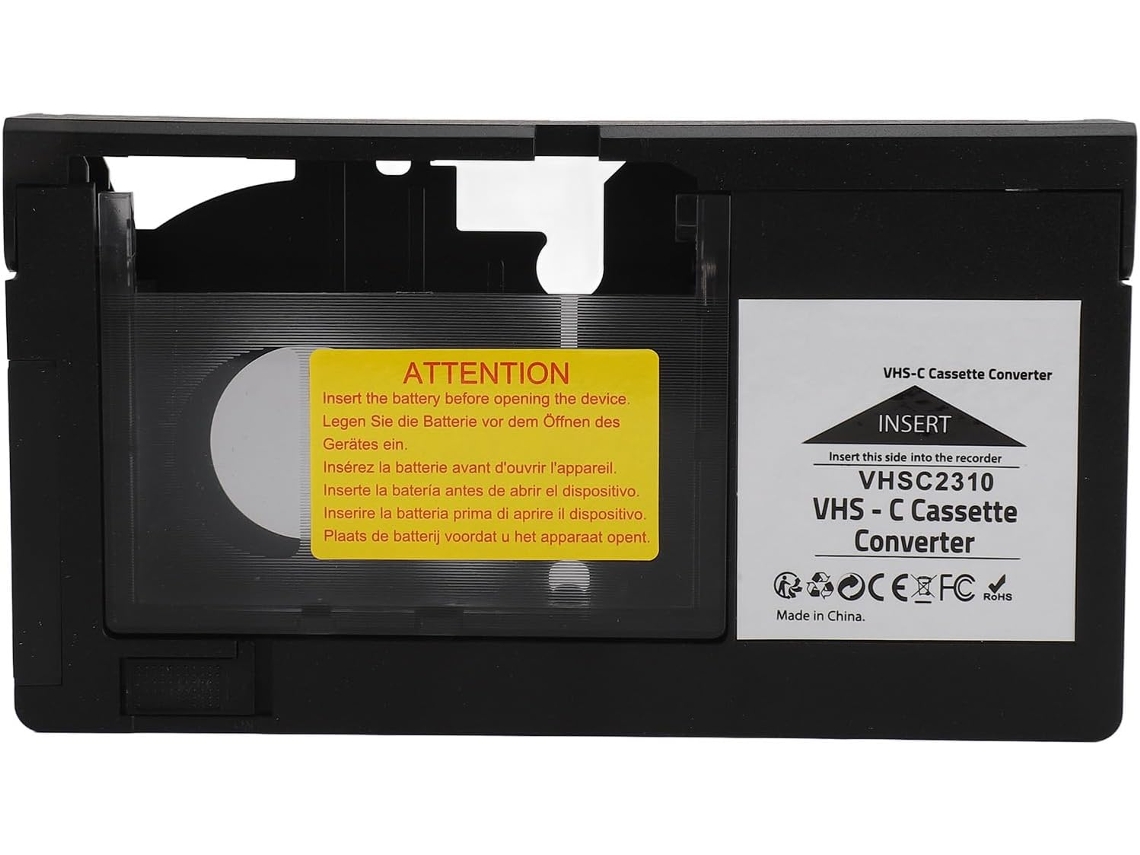 Adaptador de casete para videocámara VHS-C con control remoto