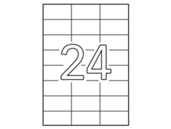 Etiquetas Adhesivas Opacas A4 APLI (Blanco - 70 X 37 mm)