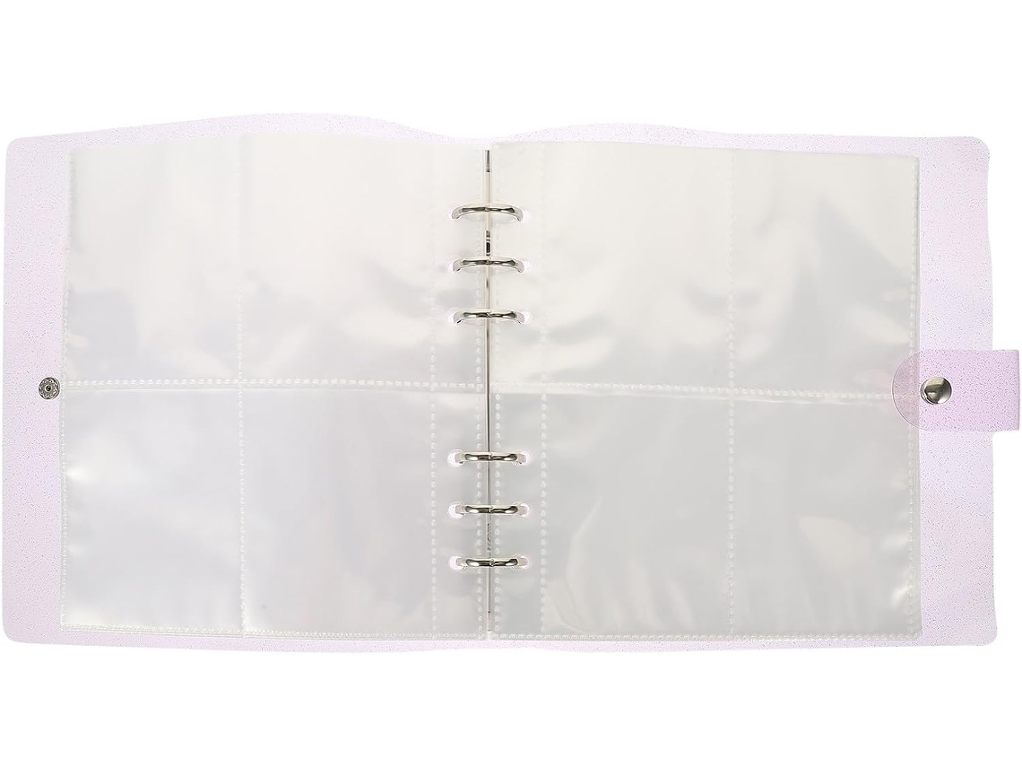 Tarjetero Fotográfico Pvc Morado Capacidad Álbum Fotos Portátil 25 Hojas Interiores Resistente Desgaste