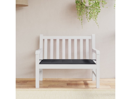 MAISON EXCLUSIVE Cojín de banco de jardín negro 120x50x3 cm