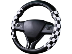Cubierta De Volante Universal De Cuero Microfibra Estilo Unisex 38cm Blanco