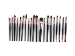 Pinceles de maquillaje de ojos, 20 piezas, pincel profesional para sombras de ojos, color negro Gusshious