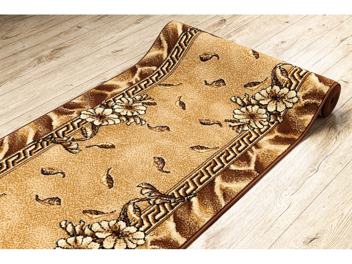 Alfombra de Pasillo Bcf Trio Dorado Oscuro 90 cm