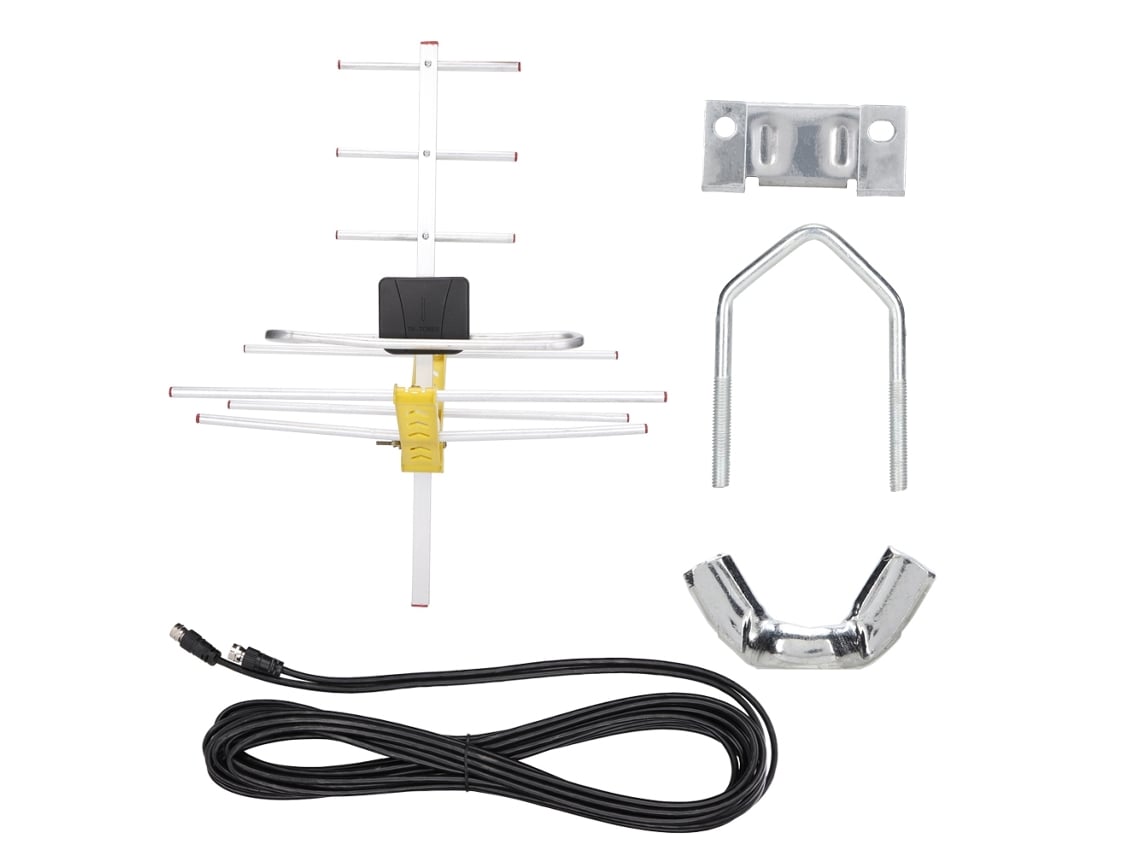 Antena Digital Exterior Para Hdtv Con Señal Potente, Alcance De 80 Millas Y Alta Ganancia.