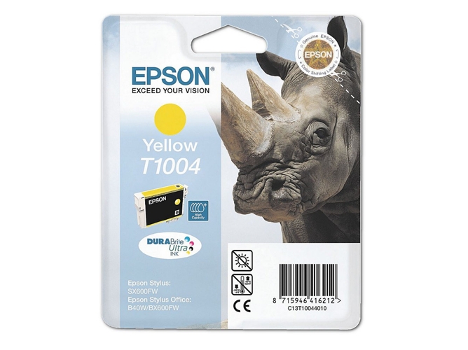 Cartucho de tinta original EPSON T1004, Rinoceronte 11,1 ml , Amarillo, C13T10044010