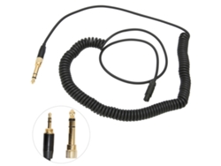 2 Cables De Audio De Repuesto Con Resorte Negro Para Akg Q701 K712 K702 K271s K240s K240mk K181 K141