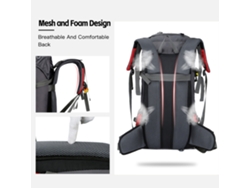 Mochila De Trekking De 60 Litros Resistente Al Agua Con Funda Impermeable Para Acampar, Escalar Y Viajar.