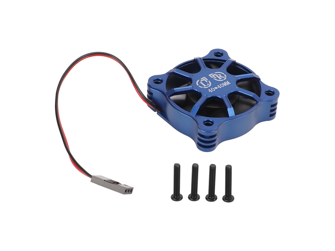 Ventilador de refrigeración de aluminio para coches RC a escala 1/10, 1/12 y 1/8, color azul oscuro.