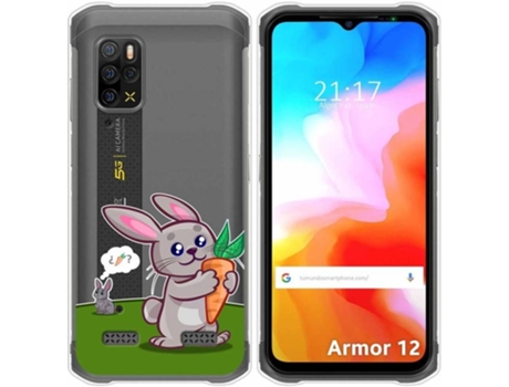 Carcasa Ulefone Armor 12 5G TUMUNDOSMARTPHONE Dibujos Transparente Conejo Multicolor