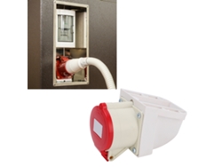 2 Piezas Enchufe Industrial 4pin 32a 3 Fases Ip67 Impermeable 380-415v Pared Montaje 3p+n+e