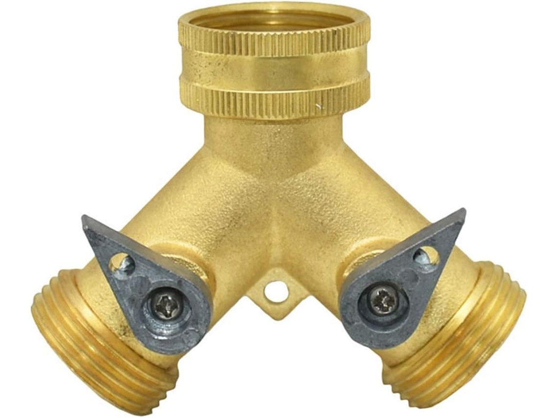 Adaptador De Conector Grifo Jardín Latón 19 Cm Y 2 Latón
