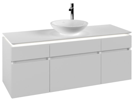 Módulo de lavabo Villeroy &amp Boch Legato B586 1400x550x500mm centro lavabo iluminación LED