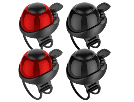 Campana de bicicleta premium paquete de 4 campanas de bicicleta de sonido fuerte claro para bicicleta de carretera bicicleta de montaña,-negro ENZONS