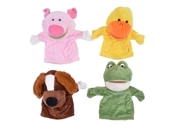2026 4pcs Marionetas De Mano Animales Niños Peluches Suaves Interactivos Juguetes Cuentos Regalo