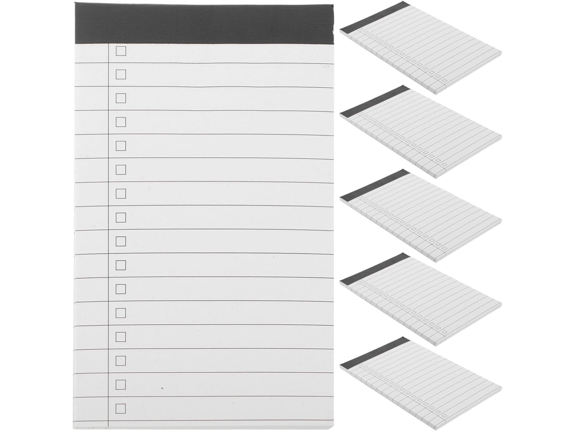 Juego De 6 Cuadernos A7 Rayados Para El Día, Con Bloc De Notas Y Lista De Tareas Pendientes