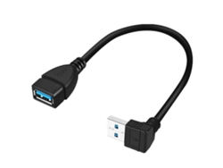 Cable de datos LALAMOLI USB 3.0 macho a hembra con conectores en ángulo recto y ángulo izquierdo (rendimiento ideal)