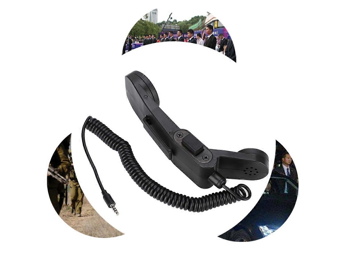 Micrófono de radio militar para exteriores, altavoz portátil con conector de audio de 3,5 mm para smartphone Chennnls