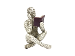 Adorno de estantería Mujer leyendo Academia Moldeado en resina