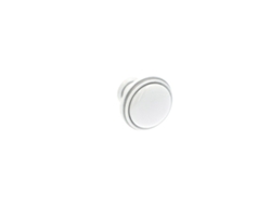 Pomo Para Muebles En Zamac Y Porcelana 35 Mm De Diámetro Pátina Real Blanco Plateado