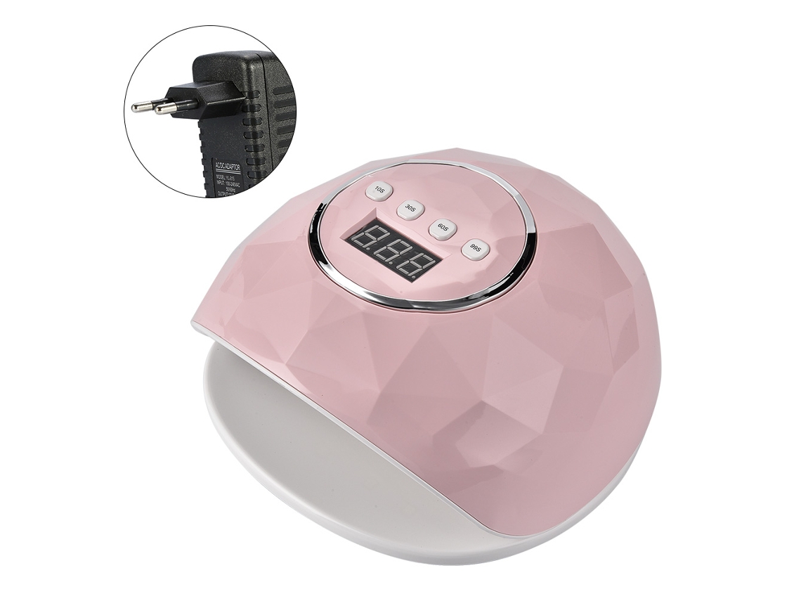 Lámpara De Uñas Led Profesional De 86 W, Secador Rápido De Esmalte En Gel Para Manicura, Color Rosa.