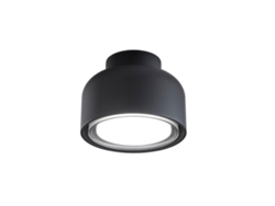 Lámpara de techo moderna con botón de aluminio negro 1xgx53