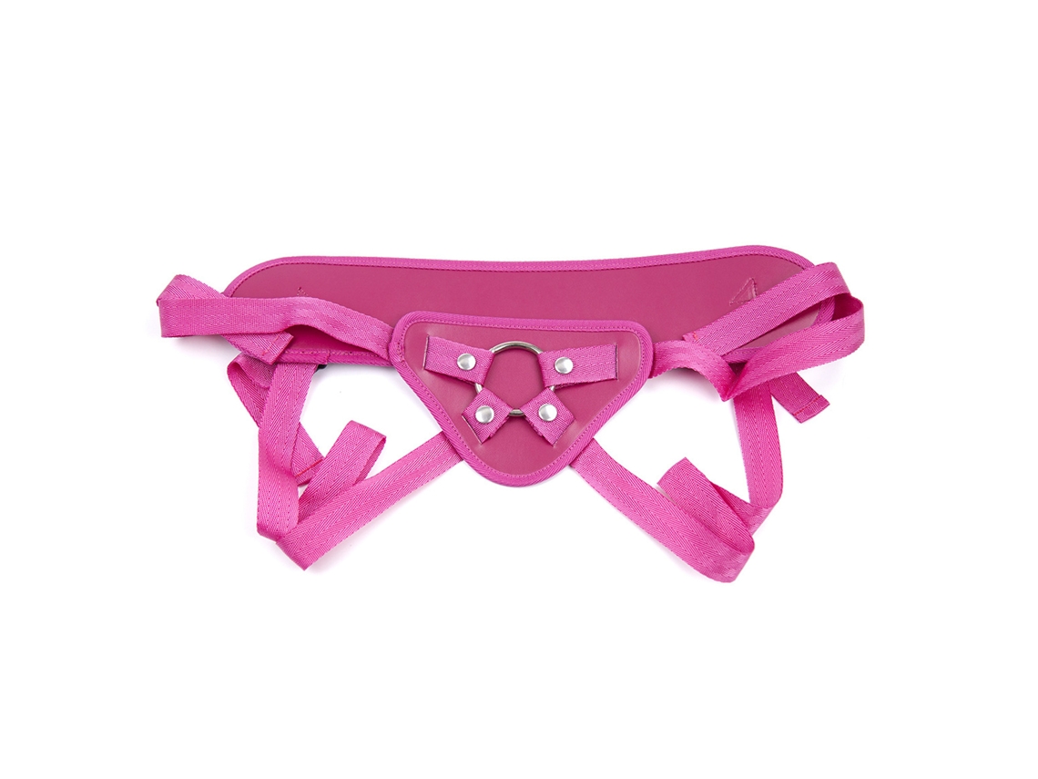 Arnés De Cuero Pu Para Dildo Ajustable Ergonómico Suave Para Pareja Lésbica Color Rosa Rojo