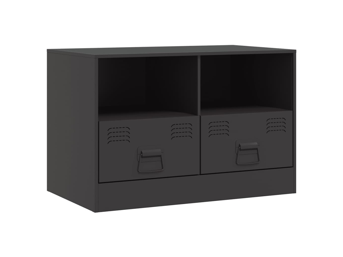 Maison Exclusive - Mueble Para Tv De Acero Negro 67x39x44 Cm