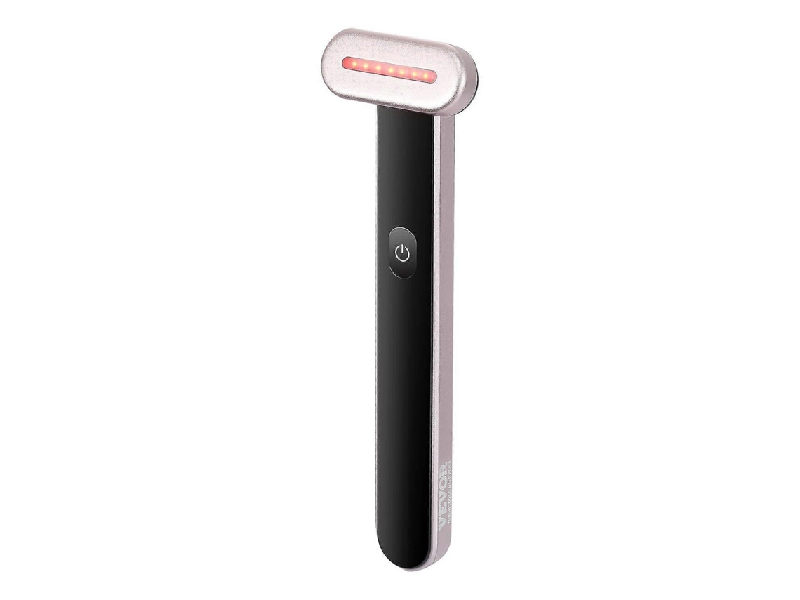 Varita de terapia de luz roja 3 en 1 para rostro y cuello, con luz LED y luz roja.