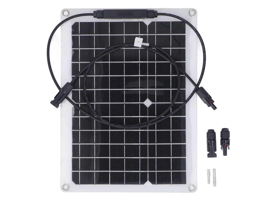 Kit De Panel Solar Flexible Pequeño De 18 V Y 15 W Para Cargar Baterías, Cámaras, Cercas Para Gallinas, Barcos Y Sistemas Fuera De La Red.