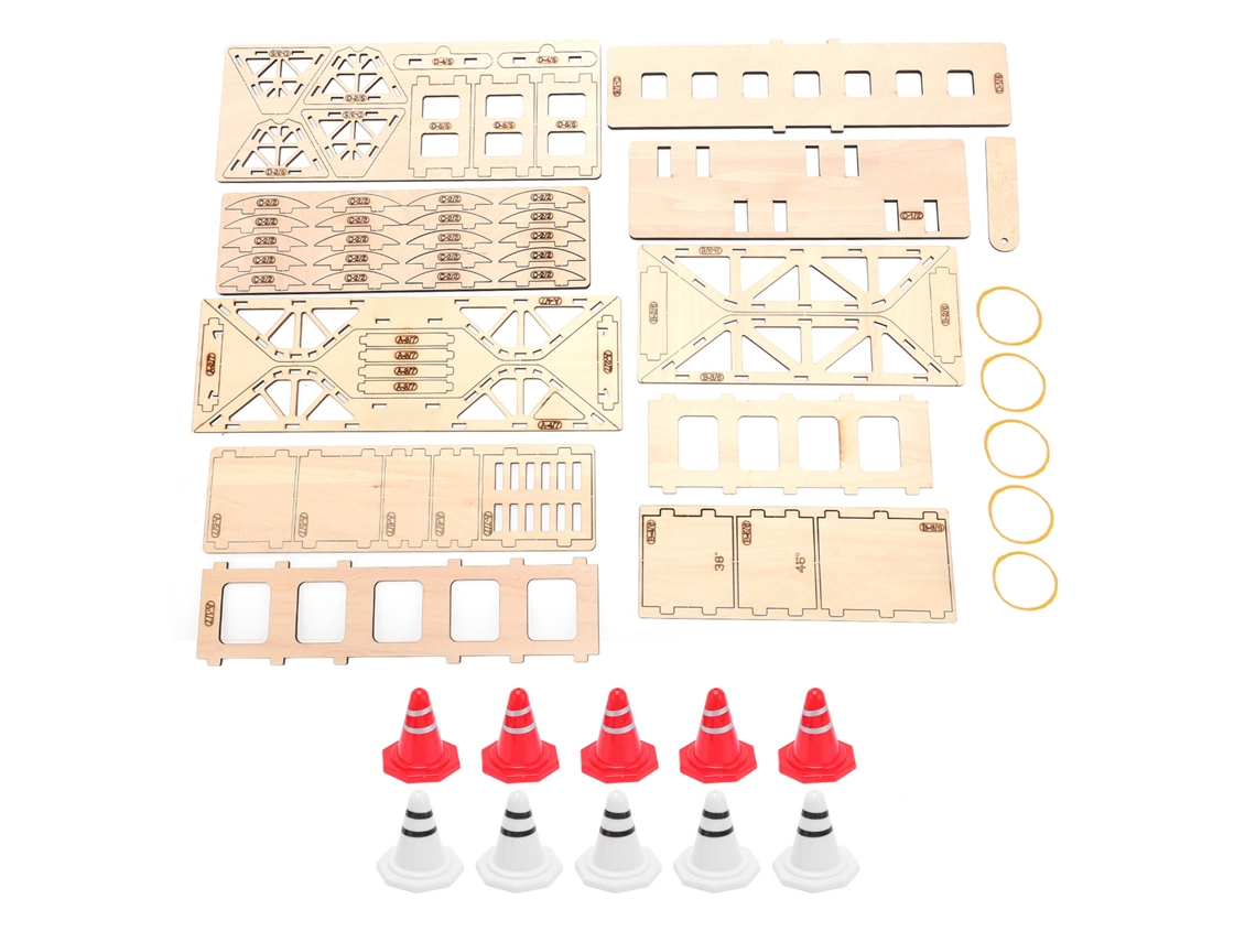 Juego De Barreras De Madera Para Coches Rc Crawler 1/43, Compatible Con Ldrc X43 M58, Fácil De Montar.