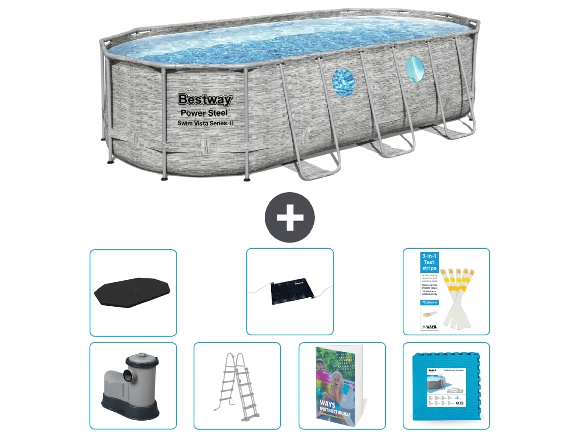 Bestway Piscina Bestway Power Steel Oval - 549x274x122 Cm - 8-peças S621
