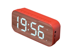 Reloj despertador 2026 con altavoz Bluetooth, reloj de escritorio digital negro
