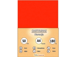 Cardboard 180Gr A4 Naranja 50 Hojas