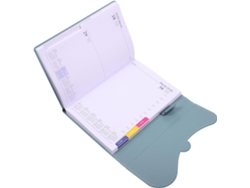 Cuaderno Planificador De Trabajo, Calendario Planificador, De Piel Sintética, Azul Cielo.