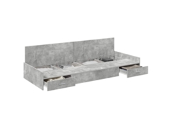 Maison Exclusive - Estructura De Cama Con Cabecera Gris Concreto 80 X 200 Cm