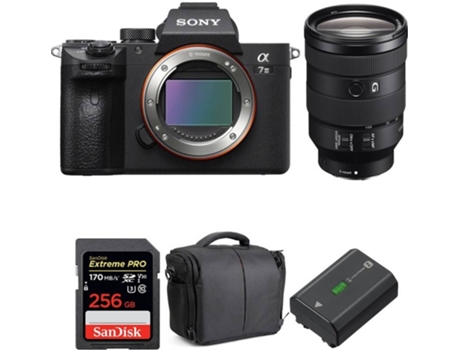 Kit Cámara SONY ALPHA 7 III FE 24-105 mm f/4 G OSS + SanDisk 256 GB + Batería + Bolsa (Full-Frame)