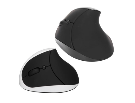 HURRISE Ratón vertical para zurdos Teclado blanco recargable con cable con diseño de computadora profesional