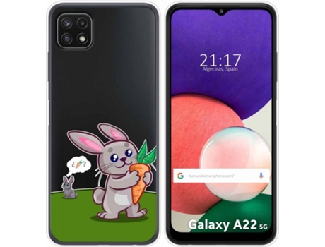 Carcasa Samsung Galaxy A22 5G TUMUNDOSMARTPHONE Conejo Multicolor