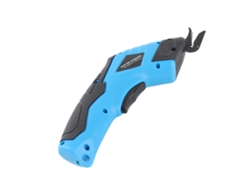 Tijeras eléctricas recargables para cortar cartón y cuero.