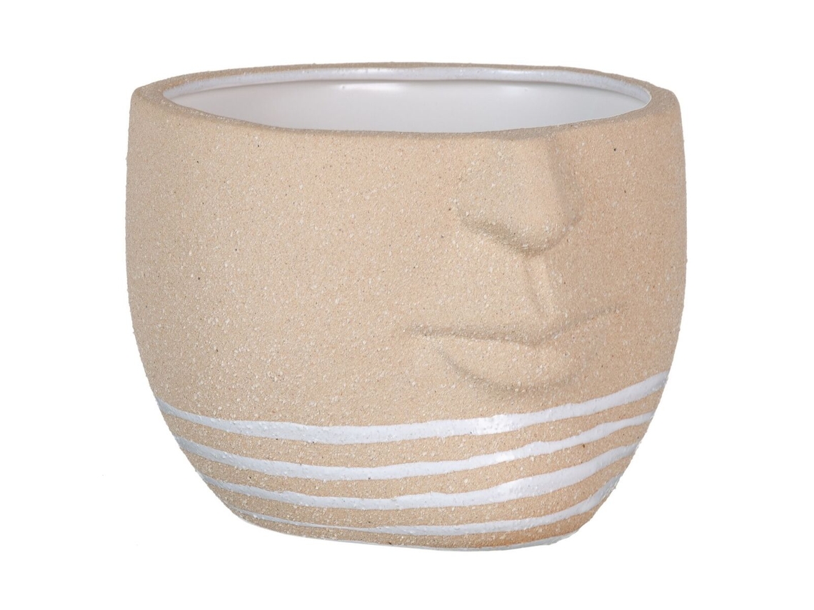 Macetero 21 x 19,5 x 15 cm Cerámica Natural