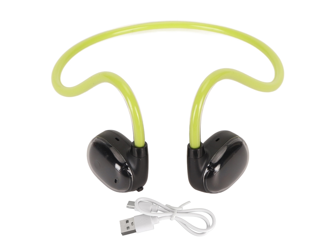 Fone De Ouvido Open Ear Bluetooth 5.3 Sem Fio Cancelamento De Ruído Ipx4 À Prova D'água Verde Para Corrida