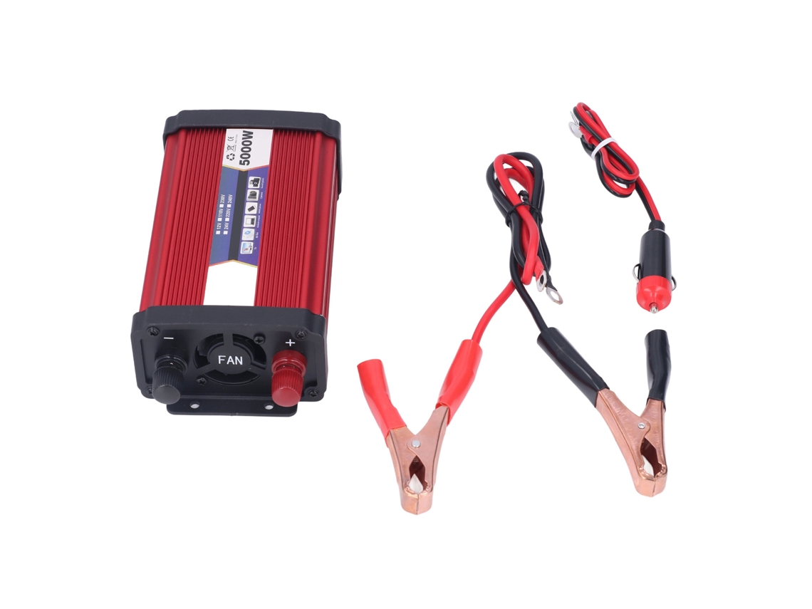 Adaptador convertidor de cargador USB para coche, inversor de onda sinusoidal modificada de 24 V a 110 V, modelo 2026as-2000w.