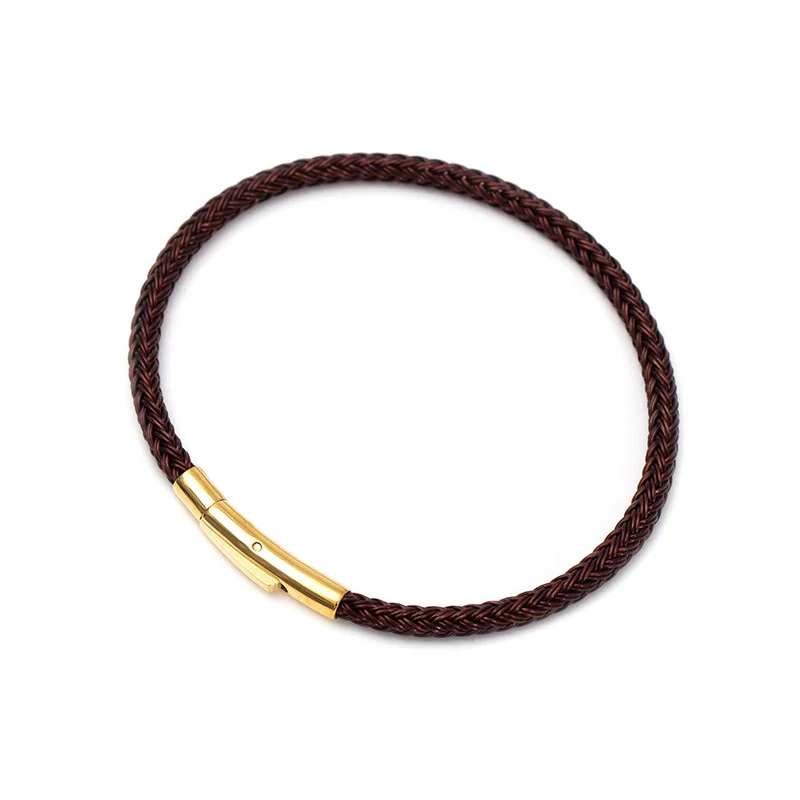 (café 20cm) Pulsera De Lujo Multicolor Con Encanto, Alambre De Acero Inoxidable Y Cuerda Impermeable.