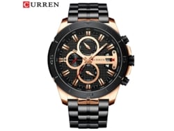 Reloj De Pulsera Multifuncional E Impermeable De Acero Inoxidable Para Hombre (negro), Estilo Casual, Con Seis Manecillas.