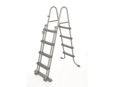 Escalera de seguridad para piscina 4 peldaños 122 cm VIDAXL